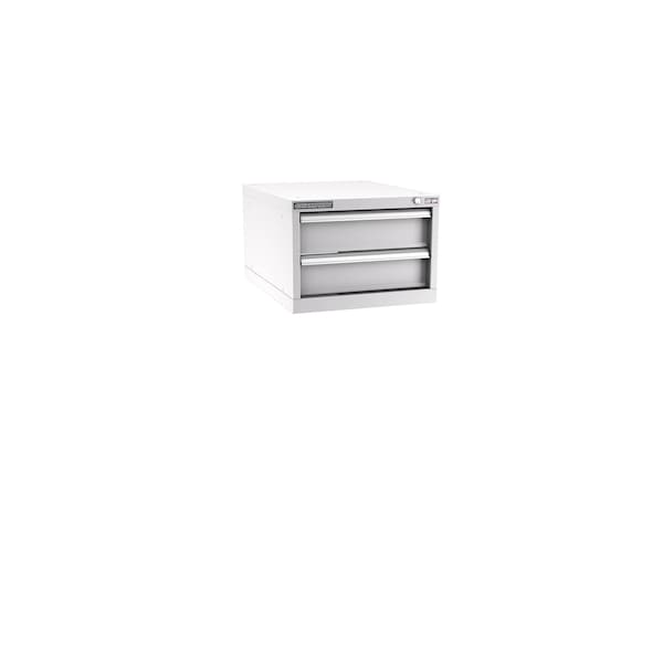 Champion Tool Storage Modular Drawer Cabinet, 2 Drawer, Light Gray, Steel, 22 in W x 28-1/2 in D x 15-3/4 in H N6000201ILC-LG - main